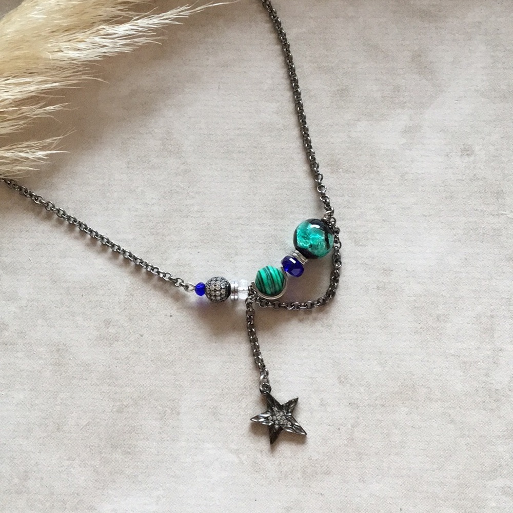 Handmade necklace green